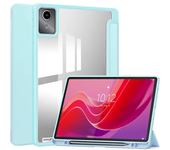 Tablet Case for Lenovo Xiaoxin Pad 2024 Tab M11 11 Inch Trifold Pencil Holder Acrylic Back Flip Stand Kickstand Shockproof Cover