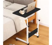 SMALLRUN  Mesa   Escritorio con Ruedas  y Panel de Madera de Partículas Mesa de Escritorio Altura Ajustable Mesa de Ordenador 60X40cm
