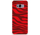 Funda compatible con Samsung Galaxy S8 - Animal Print Zebra Rojo Granate