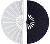 Abanico plegable holográfico grande para bailar en línea, ideal para aplaudir, ideal para manualidades (E-2 piezas)