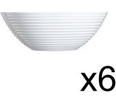 Vajilla Harena de Luminarc – Vidrio Opal Blanco y Negro – Completa tu Mesa con Elegancia Moderna