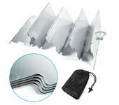 9-plate folding gas stove windshield aluminum alloy outdoor stove windshield outdoor camping cooking burner windproof screen
