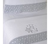 10XDIEZ Juego de sábanas cuna coralina jirafa 378 bco/ - Tejidos suaves y resistentes que garantizan confort y protección para el bebé