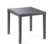 SANCO STORE - IPAE Mesa Resina Ratan Antracita King 80x80 cm.