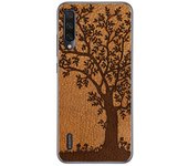 Tumundosmartphone Funda Gel Tpu para Xiaomi Mi A3 diseño Cuero 03 Dibujos