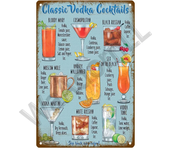 Metal Sign Vintage Tin Signs Retro Decorations Gin & Tonic Cocktail Plate Decorative Poster Plaque Bar Kitchen Home Wall Decor