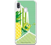 Funda original compatible con Samsung Galaxy A40 - Bob Esponja Franjas Verdes
