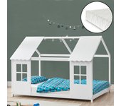 Cama para niños Tostedt con colchón 120x200 cm - Blanco [en.casa]