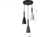 Modern Creative Macaron Chandeliers Single Three Head Dining Pendant Lamp Wrought Iron Lamp Shade