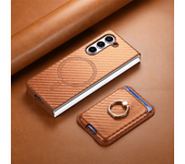 2 in 1 Detachable Carbon Fiber Card Wallet for Samsung Galaxy Z Fold 6 5 4 5G Magnetic Phone Case with Screen Protector Cover