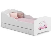 Cama de criança 160 x 80 com gaveta, colchão e estrado incluídos Kobi Anna Cat