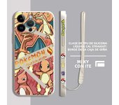 Cartoon Pokemon Phone Case for Apple iPhone 13 Pro 15 Plus XR 12 Mini 11 SE 14ProMax XS Max 8 7 Square Liquid Cover