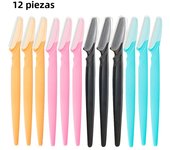 30/12/10 Pcs Random Color Set Multipurpose Eyebrow Razor Tools And Facial Razor With Precision Cover,Safety
