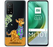 Tumundosmartphone Funda Gel Transparente Xiaomi Mi 10T / 10T Pro Jirafa Dibujos