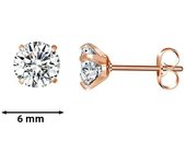 1 Pair Rosegold Tone Stainless Steel Multiple Piercing Small Huggie Hoop Earrings CZ Cartilage Stud Earrings Set for Women