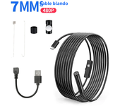 7MM Android Endoscope Camera 3 IN1 Micro USB Type C Borescope Mini Camera Waterproof LED Car Inspection For Android PC