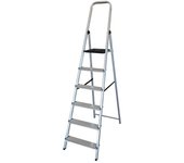 EDM Escalera Doméstica de Aluminio 6 Peldaños - EDM - 48x10,5x193 cm - 75055 Escalera Accesorios Varios Bricolaje Escaleras