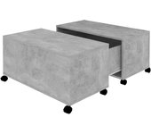 vidaXL Mesa de centro madera contrachapada 75x75x38 cm Blanco, Negro, Gris Mesita de Salón o Comedor o Auxiliar Mesa de Café Meuble Salón