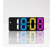 Reloj despertador digital, reloj LED arcoíris para dormitorio, reloj de escritorio moderno,