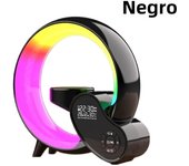 Smart Night Light For Kid Bedroom Bedside Wake Up Alarm Clock Atmosphere Light Multifuction Bluetooth Speaker Wireless Charger