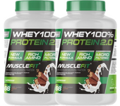 Pack 2 x Whey 100% Protein 2kg + (regalo) - MuscleFit│Incremento de masa muscular│Proteína│Mas musculo - MUSCLECULT