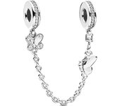 Real 925 Sterling Silver Stars & Moon Sunflower Safety Chains Spacer Beads Charms Fit Pandora 925 Original Bracelets DIY Jewelry