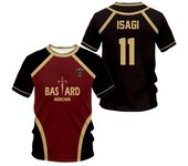 Jersey Futsal Pattern Vl Replika Blue Lock Anime Bastard Munich Summer Men'S And Women'S 3Dt Shirt Casual Sports T Shirt Top
