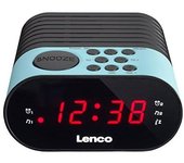 Radio Reloj Despertador LENCO CR-07 Azul, Radio FM, Alarma Dual