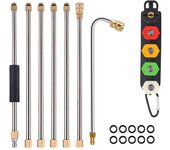 Pressure Washer Extension Wand Set Outdoor Car Wash Accessories Spear Car Wash Nozzle Quick Connect Tool Karcher Parkside Lavor