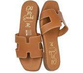 Shoes Sandalias Planas marca Oh! My Sandals para mujer en color marrón