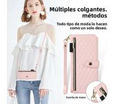 Crossbody Strap Leather Wallet Funda for Samsung Galaxy Z Fold 6 5 4 3 Fold4 Fold5 Fold6 5G 2024 Phone Cover