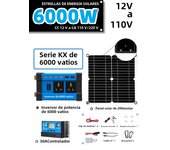 6000W Inverter 30A Controller 5V Solar Panel Smart Phone Car Charge Camping Home Solar Power System for Home Complete Kit RV