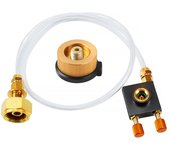 Europe standard Camping Gas Stove Refill Adapter Butane tank changer fill and drain valve with PU tube