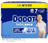 Dodot Bebé Seco Talla 7 (+15 kg) – Paquete de 43 pañales para bebé