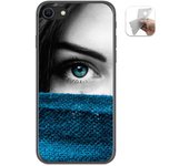 Tumundosmartphone Funda Gel Tpu para Iphone SE 2020 diseño Ojo Dibujos