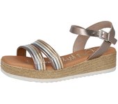 Shoes Sandalias Planas marca Oh! My Sandals para mujer en color metalizado