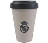 Vaso Térmico Real Madrid 400ml Oficial – Copa para Llevar Café Crema, Antiderrames, Licencia Original