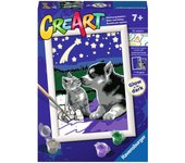 CreArt Kit Pintura - Lobo y Gato: Amigos para Siempre, Ravensburger, 20212
