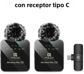 PULUZ Wireless Lavalier Microphone for iPhone / iPad / Type-C Phone, 8-Pin / Type-C Receiver and Dual Microphones