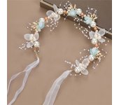 ZAKOL Sweet Romantic Bridal Pearl Flower Hair Headdress Garland Headband Wedding Jewelry Gift