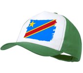 MERCHANDMANIA GORRA COLOR bandera república democrática del congo pais color cap