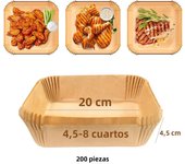 New Air Fryer Disposable Baking Paper Liner Tray With Handle Kitchen Square/Round Grill Parchment Paper Mat Airfryer Accessories