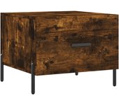 vidaXL Mesa de centro madera contrachapada 50x50x40 cm Blanco, Negro, Blanco brillante Mesita de Salón o Comedor o Auxiliar Mesa de Café Meuble Salón
