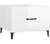 vidaXL Mesa de centro con patas de metal 50x50x40 cm Blanco, Negro, Roble Sonoma Mesita de Salón o Comedor o Auxiliar Mesa de Café Meuble Salón