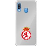 Funda original compatible con Samsung Galaxy A20E - Cultural Leonesa escudo fondo gris
