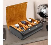 Watch Travel Case - for Men - for Women -New Watch Roll Travel Case Organizer Display - Watch Case - 6 Slots Watch Box Organizer