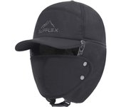 Sombrero de trampero con forro de piel térmica 3 en 1 con solapa para las orejas, cubierta calentadora de cara completa, resistente al viento, ciclismo, motocicleta, headwear