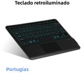 HUWEI For iPad Phone Keyboard Backlight Wireless Keyboard Bluetooth for Samsung Huawei iPad Surface Lenovo 12.3-12.9 inch Tablet