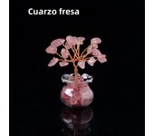 1PC Natural Crystal Macadam Small Tree Reiki Healing Feng Shui Crystal Tree Artificial Bonsai Tabletop Ornaments