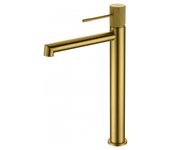 Imex Line BDD038-3OC grifo monomando para lavabo diseño caño alto color oro cepillado